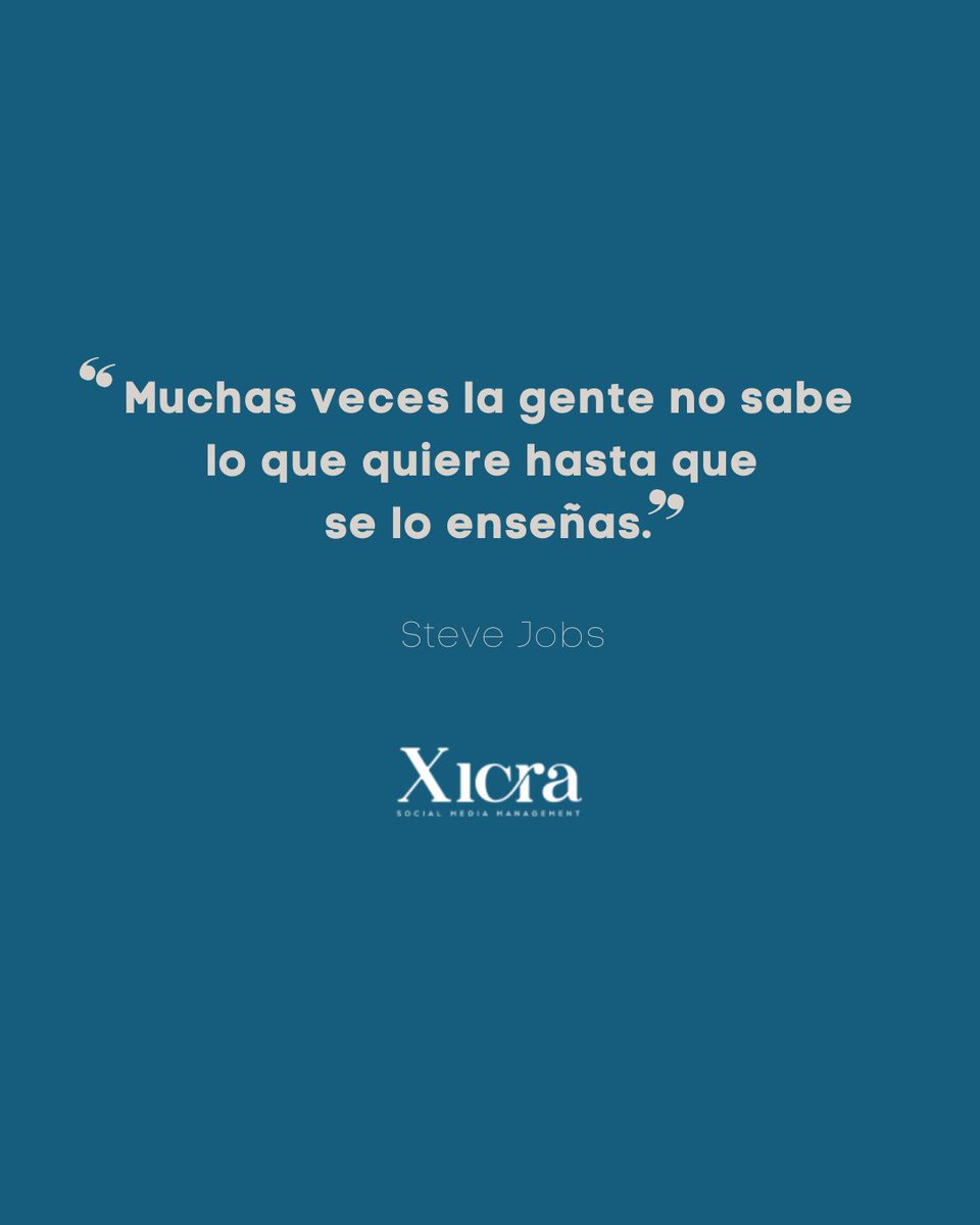 💡 Crea algo que nadie pidió, pero que todos necesitaban.

#frasedeldia #illesbalears #instafrases #palmademallorca #publicidad #balears #empresarios  #frasesdeldiadehoy