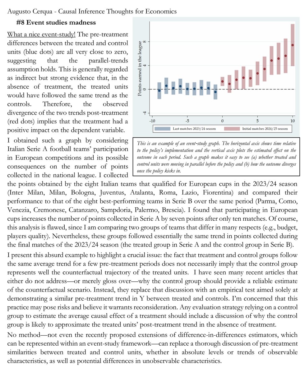 I’ve written a brief, provocative reflection on the rise of event studies in causal inference. I hope this call for better justification of control groups will help applied researchers conduct even stronger policy evaluations.