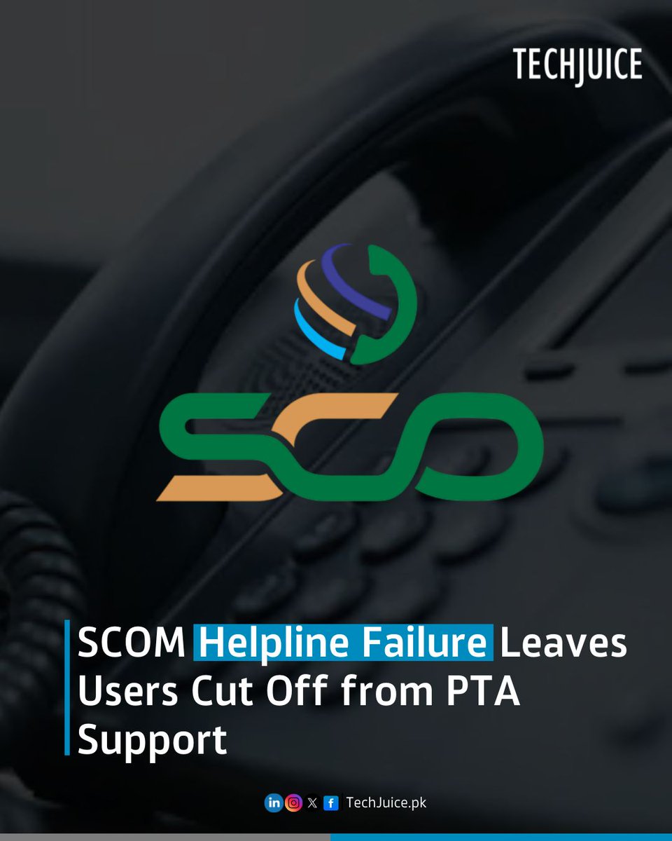 TechJuicePk's tweet image. SCOM’s Helpline Access Fails Completely.

In a concerning finding, the Pakistan Telecommunication Authority (PTA) has flagged a critical issue: SCOM users couldn’t reach the PTA’s main complaint helpline (0800‑55055) at all during Q1 2025.

#PTA #SCOM #TelecomAlert