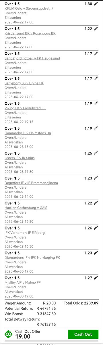 Let there be goals⚽💰📌

⚽🏃🏿Kick off 17:30

I just placed a bet with Betway. Tap here to copy my bet or search for this booking code in the Multi Bet betslip BW32CF05C betway.co.za/bookabet/BW32C…