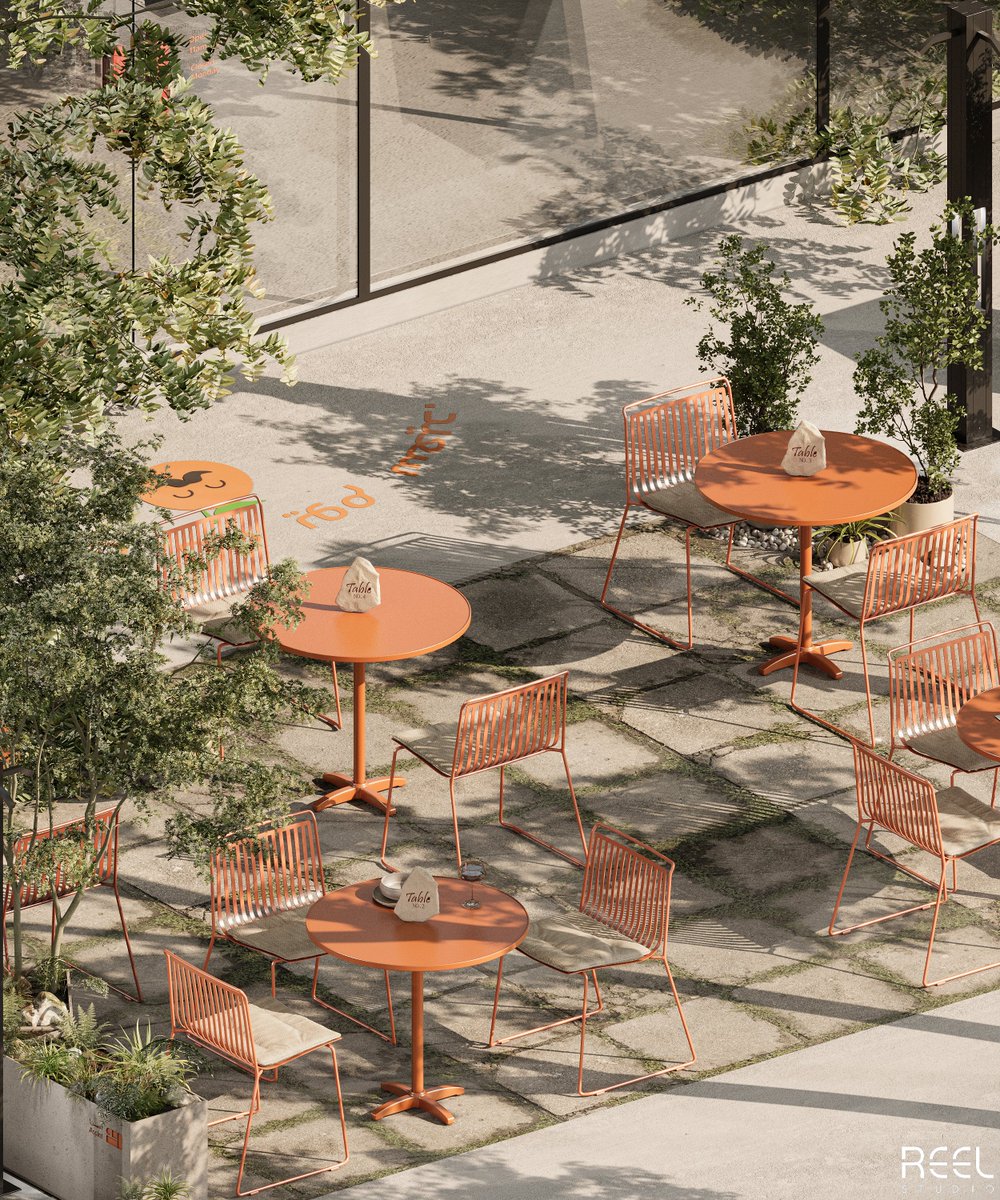ReelStudioDes's tweet image. Outdoor Café Design

A modern and inviting café space featuring sleek glass facades, warm orange metal furniture, and natural stone flooring with greenery. 

Location: Saudi Arabia

Full project:
behance.net/gallery/227264…

#cafedesign #exteriordesign #exteriordecor #cafelife