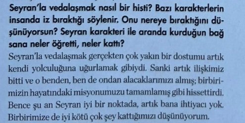" I think seyran is at a good point she doesn't need me anymore " 😭😭

She really said goodbye to Seyran through this shoot 😭😭😭😭😭