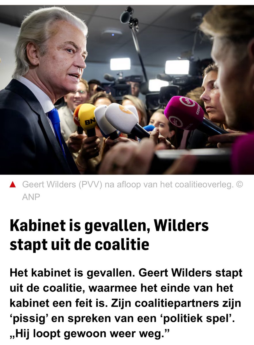 Zeldzame flapdrol. Totaal niet bezig met landsbelang. Maaaaanden en maaaanden wachten, iedereen, op voorstellen Faber en dan wanneer deze bijna besproken gaan worden, extra eisen stellen en wegrennen. 
Totaal ongeschikt🤮

Partij Van Vluchten kan ie het beter noemen.

#PVV