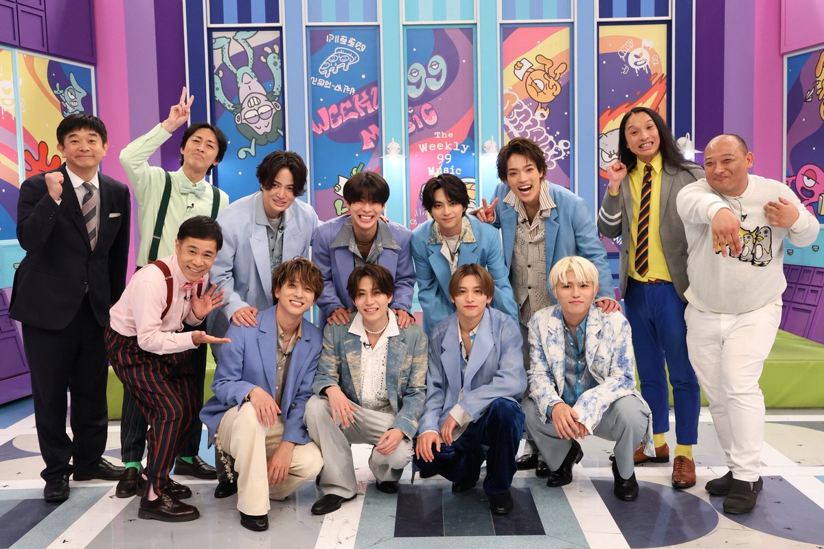 mezamashimedia's tweet photo. 本日23時～『#週刊ナイナイミュージック』

#timelesz が
最新曲『ワンアンドオンリー』を地上波初披露💗

#ナインティナイン と
真剣3番勝負で予想外の展開に🤣

🌈https://t.co/IYxaDZYYyF

@99music_fujitv #トム・ブラウン https://t.co/OqQpIwsP4Z