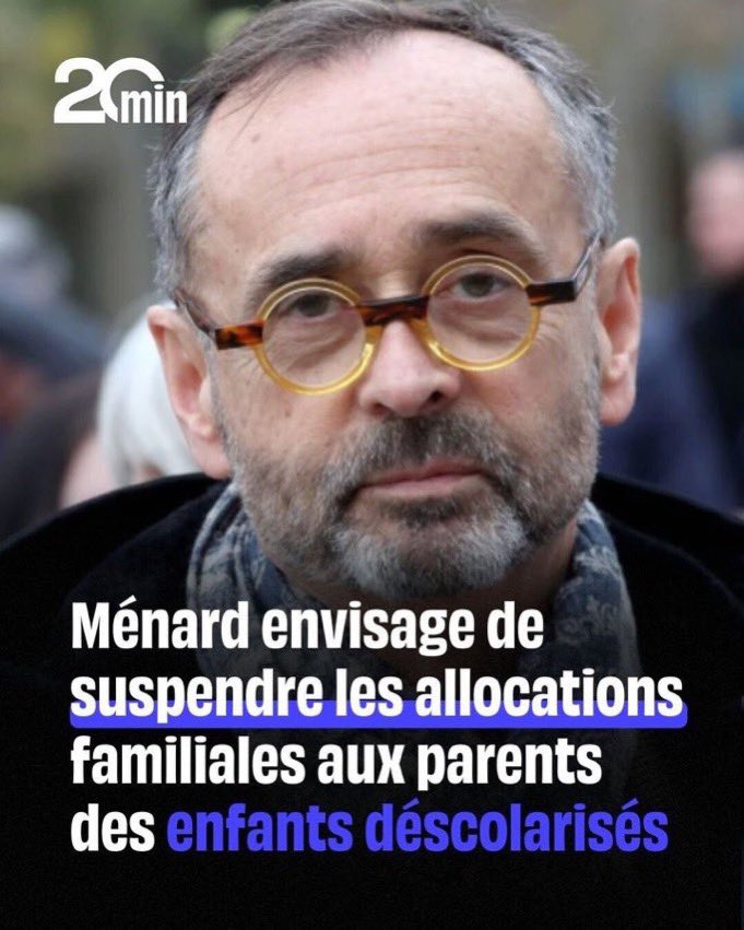 PsyGuy007's tweet image. 🇫🇷 Robert Ménard, le maire de Béziers, envisage de suspendre les allocations familiales aux parents des enfants déscolarisés !

🗣️ Êtes-vous d’accord avec lui ?

A. OUI
B. NON