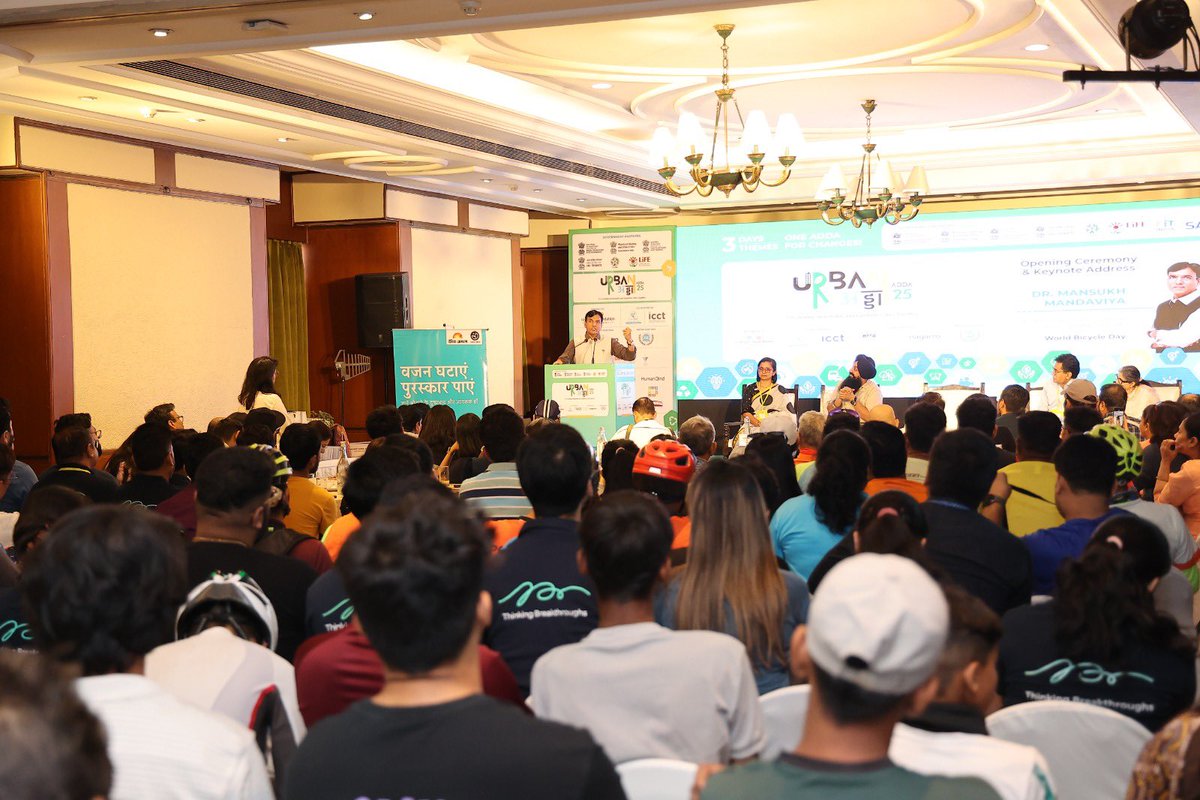 On the occasion of #WorldBicycleDay, attended the Urban Adda 2025 event in New Delhi and launched two books titled “Cycling, Children &amp; Cities” and “Road to Cycle2School.” 

These publications highlight the need for safer, healthier and more accessible mobility options like