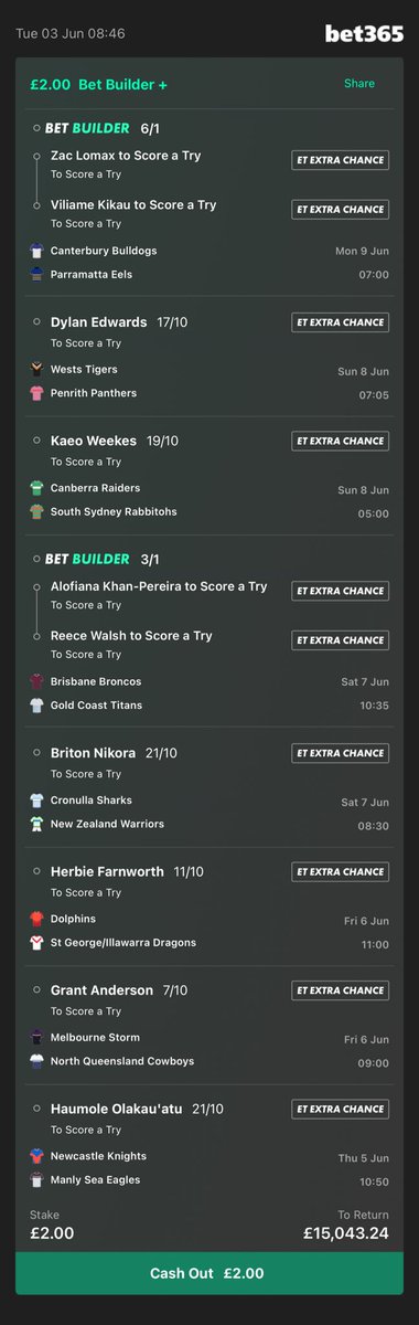 Add To Your Bet Slip - bet365.com/s/r/QWBgF Longshot