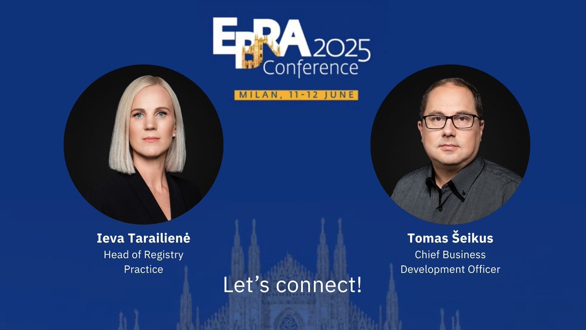 We’re heading to Milan for the European Business Registry Association (#EBRA) Conference 2025!
Join us on June 11–12 as we explore how #BusinessRegisters are becoming catalysts for the #Digital Economy.
Ieva and Tomas from NRD Companies will be attending - come say hello!