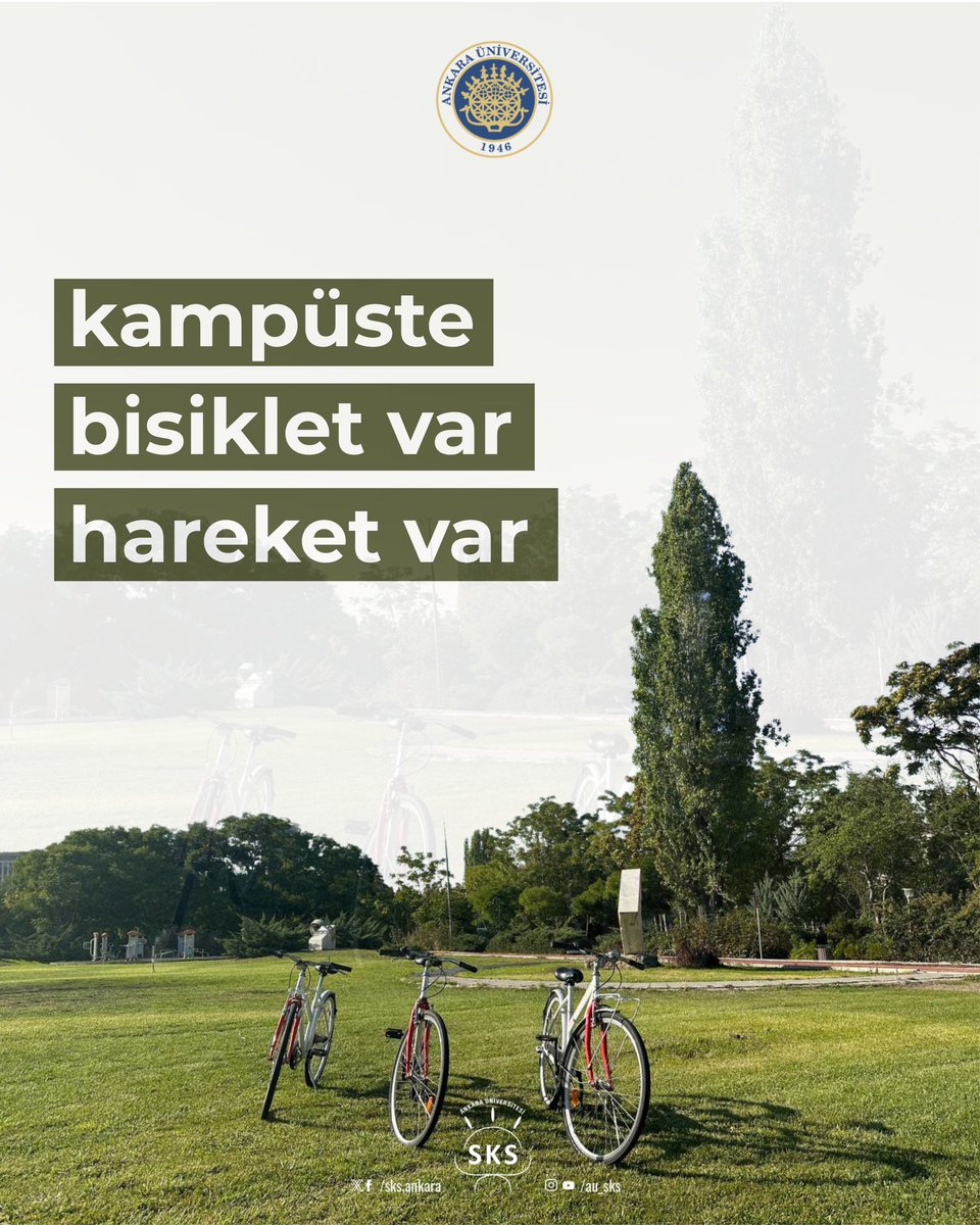 Ankara Üniversitesi SKS (@sks_ankara) on Twitter photo Bugün Dünya Bisiklet Günü, geçtiğimiz Yaz olduğu gibi bu Yaz da yerleşkelerimizde bisiklet uygulamasına geçiyoruz. Kampüste bisiklet var, hareket var. <a href="/AnkaraUni/">Ankara Üniversitesi</a> <a href="/necdetunuvar/">Necdet Ünüvar</a> Bugün Dünya Bisiklet Günü, geçtiğimiz Yaz olduğu gibi bu Yaz da yerleşkelerimizde bisiklet uygulamasına geçiyoruz. Kampüste bisiklet var, hareket var. <a href="/AnkaraUni/">Ankara Üniversitesi</a> <a href="/necdetunuvar/">Necdet Ünüvar</a>