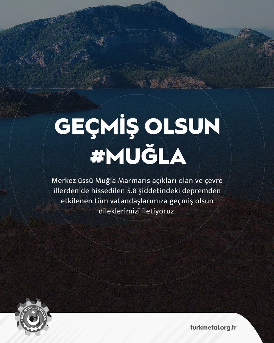 Merkez üssü Muğla Marmaris açıkları olan ve çevre illerden de hissedilen 5.8 şiddetindeki depremden etkilenen tüm vatandaşlarımıza geçmiş olsun dileklerimizi iletiyoruz.