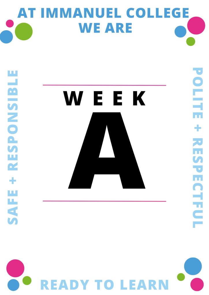 A reminder that we are on timetable week A this week! 📅 #WeAreBDAT #AllGodsChildren
