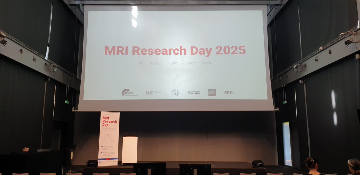 CIBM_ch's tweet image. 🧠 #MRI Research Day 2025 is LIVE today at @CampusBiotech Geneva! A full day of cutting-edge neuroimaging, from fMRI neurofeedback to 7T imaging, VR brain navigation & glymphatic flow in psychosis risk.
#MRI #Neuroimaging #Neuroscience #Geneva #BrainResearch