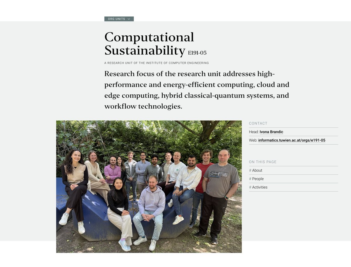 Thrilled to start as Head of a newly launched Research Unit on Computational Sustainability at TU Wien, working alongside amazing colleagues!
Link to our group: informatics.tuwien.ac.at/orgs/e191-05
Link to the institute: informatics.tuwien.ac.at/orgs/e191