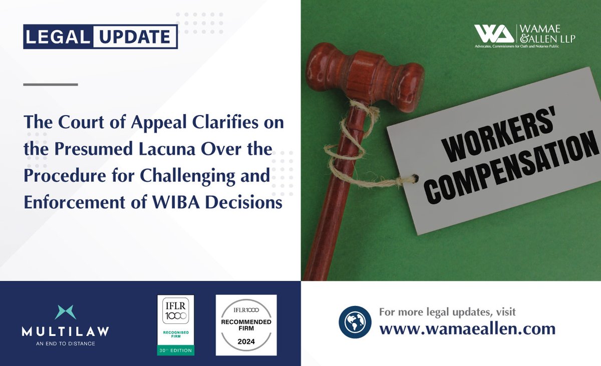 WamaeAllen's tweet photo. 🚨LEGAL UPDATE🚨

📜 Court of Appeal clarifies enforcement of Work Injury Benefits Act (WIBA) awards in Charles v Cheto [2025] KECA 784 (KLR) (9 May 2025) (Judgment)

🔗Find out more👉 https://t.co/guQANuDy0V

#LegalUpdate #EmploymentLaw #WIBA #DOSH #LabourLaw https://t.co/Whiujj5IOL