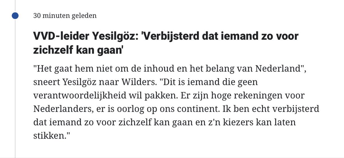Ze zat in alle (extreem)linkse partijen, maar ze zag carrièrekansen vooral bij de VVD. En dan dit. 

Verreweg de leukste post van 2025 so far.