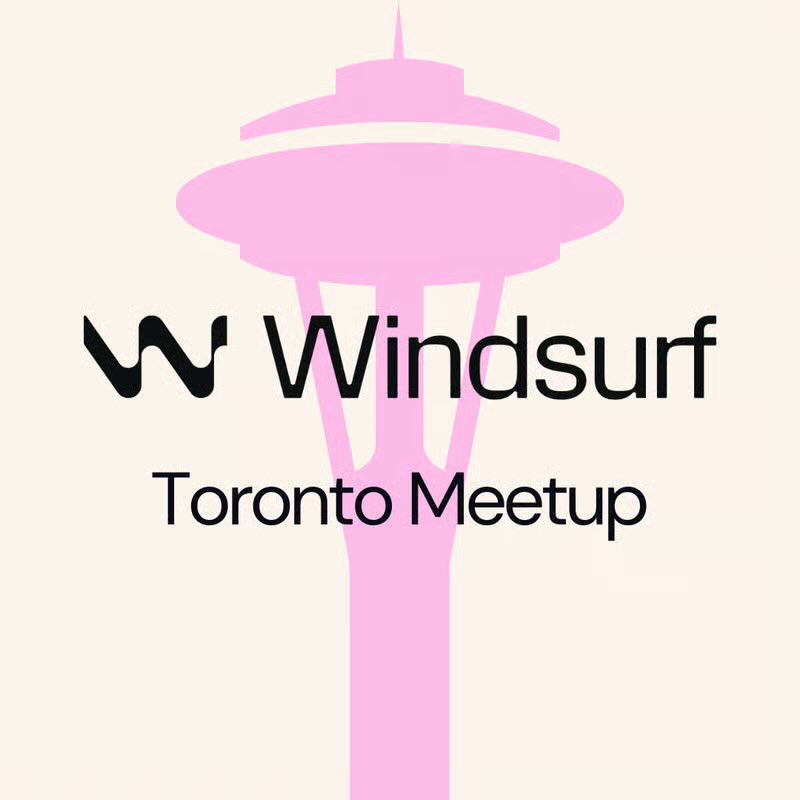 🚨Canadian Builders! 🇨🇦

Partnering with <a href="/windsurf_ai/">Windsurf</a> to host their first Canadian meetup during <a href="/TOtechweek/">Toronto Tech Week</a> on June 26th. 

Live demos. Giveaways. and more. 

Are you a windsurf power user? got something to demo? dm me. 

Event link in comments.