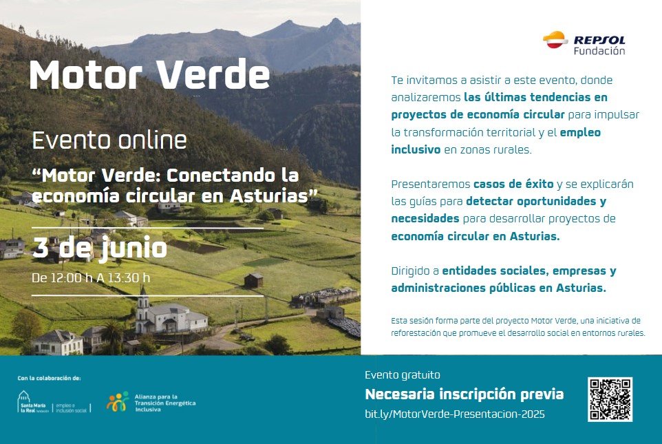 Grupo SYLVESTRIS (@gruposylvestris) on Twitter photo 📢 Hoy talleres online #MotorVerde para impulsar la economía circular en el medio rural junto a <a href="/FundacionSMLRPH/">Fundación Santa María la Real</a>
💼 Formación y empleo verde, con impacto local
🗓 3 Junio
⏰12:00 -13:30
🔗 Más información: santamarialareal.org/motor-verde-pr…
💚 Plantamos árboles, sembramos futuro 📢 Hoy talleres online #MotorVerde para impulsar la economía circular en el medio rural junto a <a href="/FundacionSMLRPH/">Fundación Santa María la Real</a>
💼 Formación y empleo verde, con impacto local
🗓 3 Junio
⏰12:00 -13:30
🔗 Más información: santamarialareal.org/motor-verde-pr…
💚 Plantamos árboles, sembramos futuro