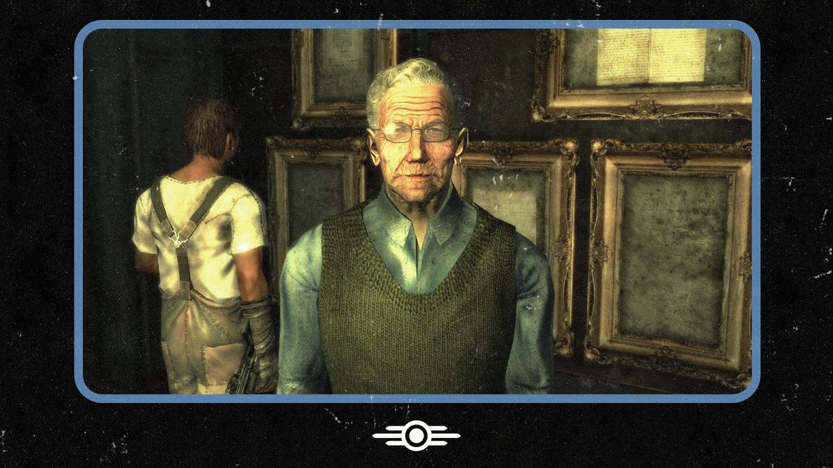 Abraham Washington è il curatore della Capitol Preservation Society di Rivet City. La sua collezione di manufatti e cimeli storici americani è già vasta, ma manca un documento cruciale: la Dichiarazione d'Indipendenza.

#Fallout