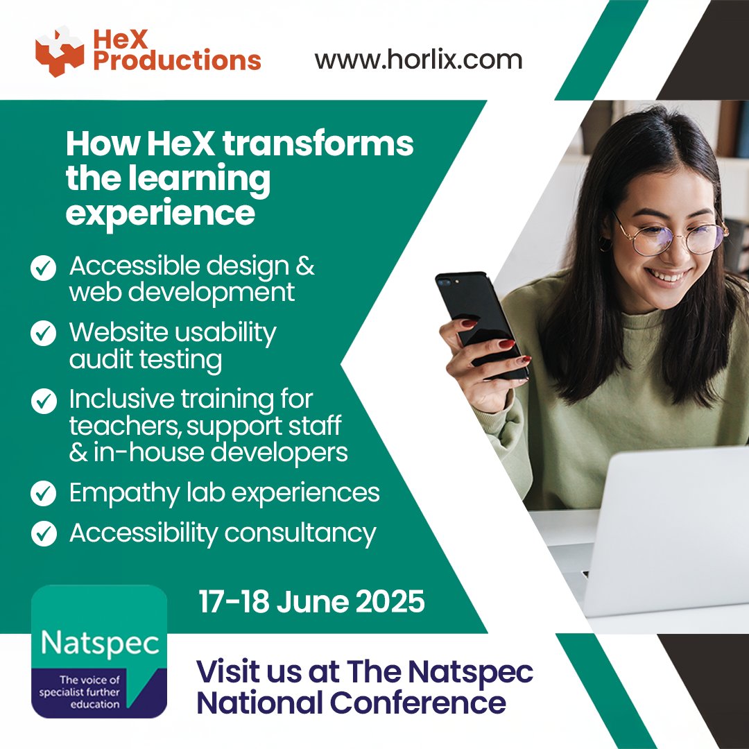 In 2 weeks time, we will be at the <a href="/Natspec/">Natspec</a> National Conference.

If you're attending, visit our stall, where we will be raising awareness of digital barriers in education.

Find out more about our inclusive services: zurl.co/o8AjF 

#Education #A11y #Accessibility