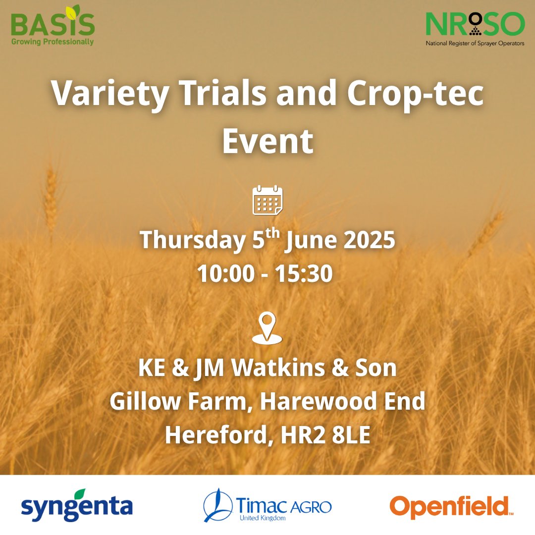 Syngenta UK (@syngentauk) on Twitter photo Join us in partnership with <a href="/OpenfieldTM/">Openfield: More than just grain.</a> for our Variety Trials and Crop-tec Event this week.
See the latest varieties grown in large strip trials, visit the Moisture Meter Clinic and enjoy a delicious hog roast lunch!
We would love to see you there!
#SeedTrials #AgriEvent Join us in partnership with <a href="/OpenfieldTM/">Openfield: More than just grain.</a> for our Variety Trials and Crop-tec Event this week.
See the latest varieties grown in large strip trials, visit the Moisture Meter Clinic and enjoy a delicious hog roast lunch!
We would love to see you there!
#SeedTrials #AgriEvent