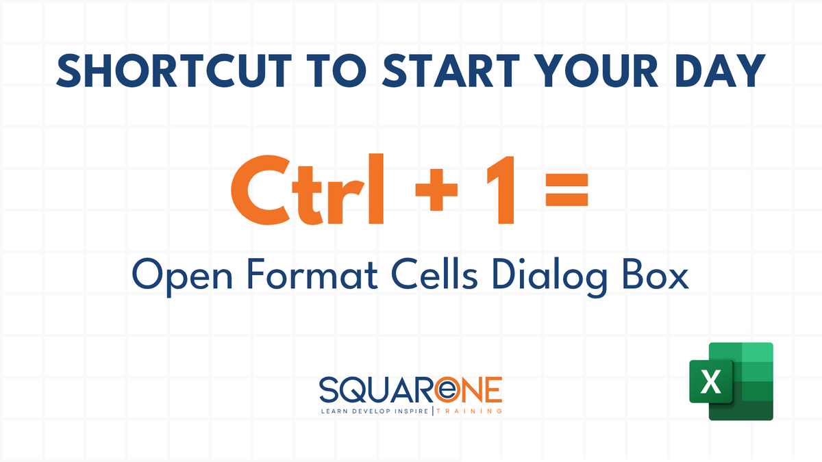 SQOneTraining's tweet image. Here&apos;s a keyboard shortcut to start your day

Ctrl + 1 = Instantly open the Format Cells dialog box in Excel 

This is a quick and easy way of formatting your data! 💻

#exceltips #keyboardshortcuts #excelshortcuts #microsoftexcel #exceltricks #ctrl