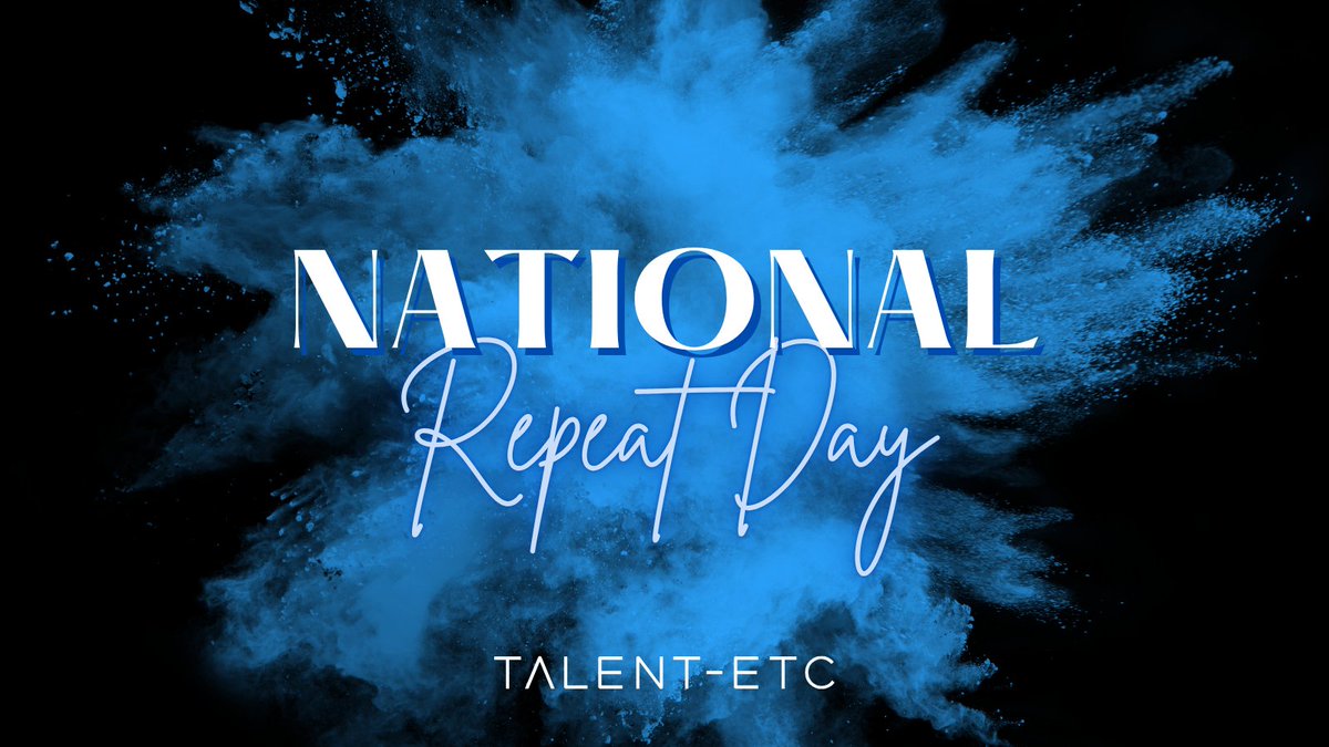 Repeat after us: Talent-ETC™ = Booked &amp; Brilliant.
Representing top-tier SA talent — again and again. 😉
#NationalRepeatDay #TalentETC