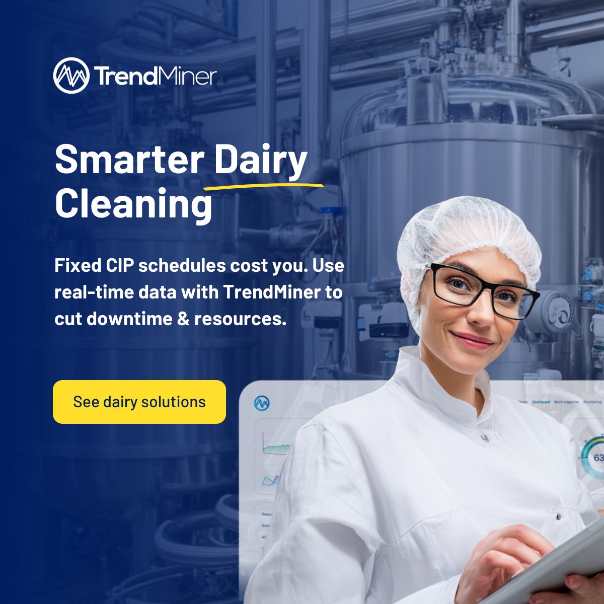Still using fixed schedules for your CIP processes? You might be over-cleaning and overspending.

Smarter cleaning starts with better data.

🐮 Visit our dairy solutions page → bit.ly/3S9FayP

#CIP #CleanInPlace #DairyHygiene #ProcessOptimization #Sustainability