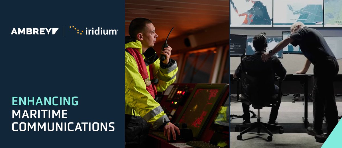 AMBREY – IRIDIUM: STRATEGIC PARTNERSHIP
Ambrey announces a strategic partnership with Iridium Communications Inc.

To read the full press release, please visit our homepage: ambrey.com

#MaritimeRisk #MaritimeCommunications #SatelliteComms #Ambrey #Iridium