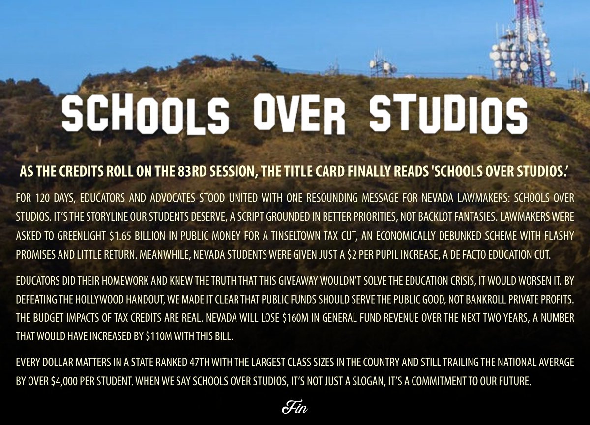 #NVLeg #SineDie #SchoolsOverStudios