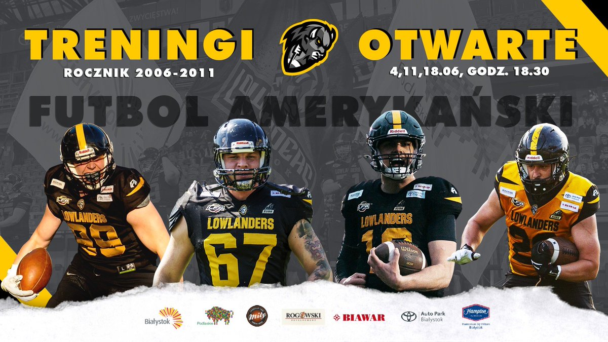 🏈 Masz &gt;14 lat? A może znasz kogoś, kto ma? Chcesz spróbować futbolu amerykańskiego? Dołącz do sekcji juniorskiej naszej drużyny:
🔹 Treningi otwarte: 4, 11, 18 czerwca, 18:15
📍 Białystok, Stadion Miejski (boisko boczne)
📝 Zgłoszenia: forms.gle/Fs2EUvcgiaF6Fi…

Podaj dalej!