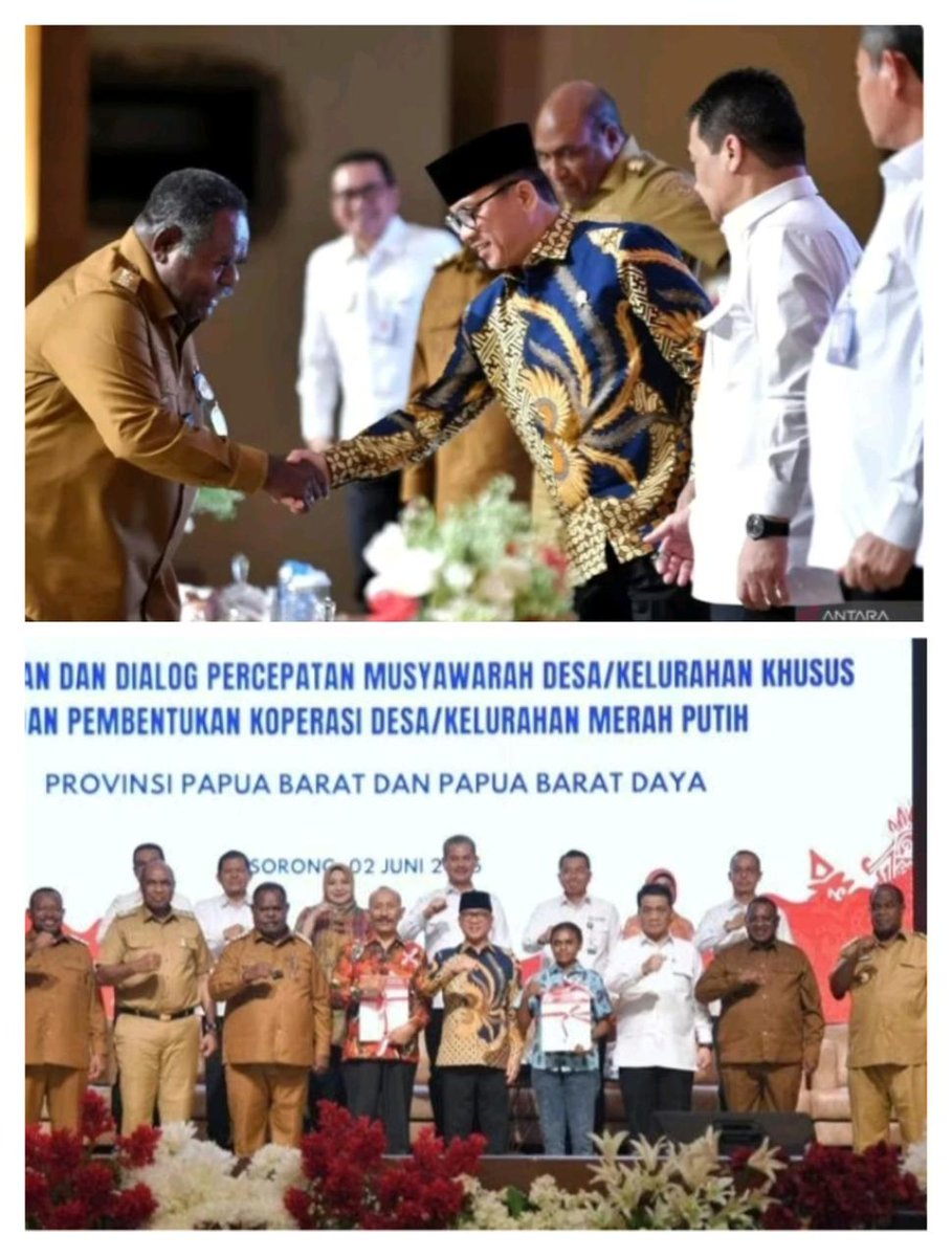 #KopdesHadirdiPapua

Menteri desa dan wamendes hadir mengawal pendirian koperasi desa merah putih  di tanah Papua

#KopdesHadirdiPapua

<a href="/prabowo/">Prabowo Subianto</a>
<a href="/YandriSusanto27/">Yandri Susanto</a>
<a href="/ArizaPatria/">Ariza Patria</a>
<a href="/taufikmadjid71/">IG : taufik.madjid</a>
<a href="/kemendespdt/">#BangunDesaBangunIndonesia</a>
<a href="/bpsdmkemendesa/">Bpsdm Kemendesa</a>
<a href="/desapenusantara/">desapesonanusantara</a>