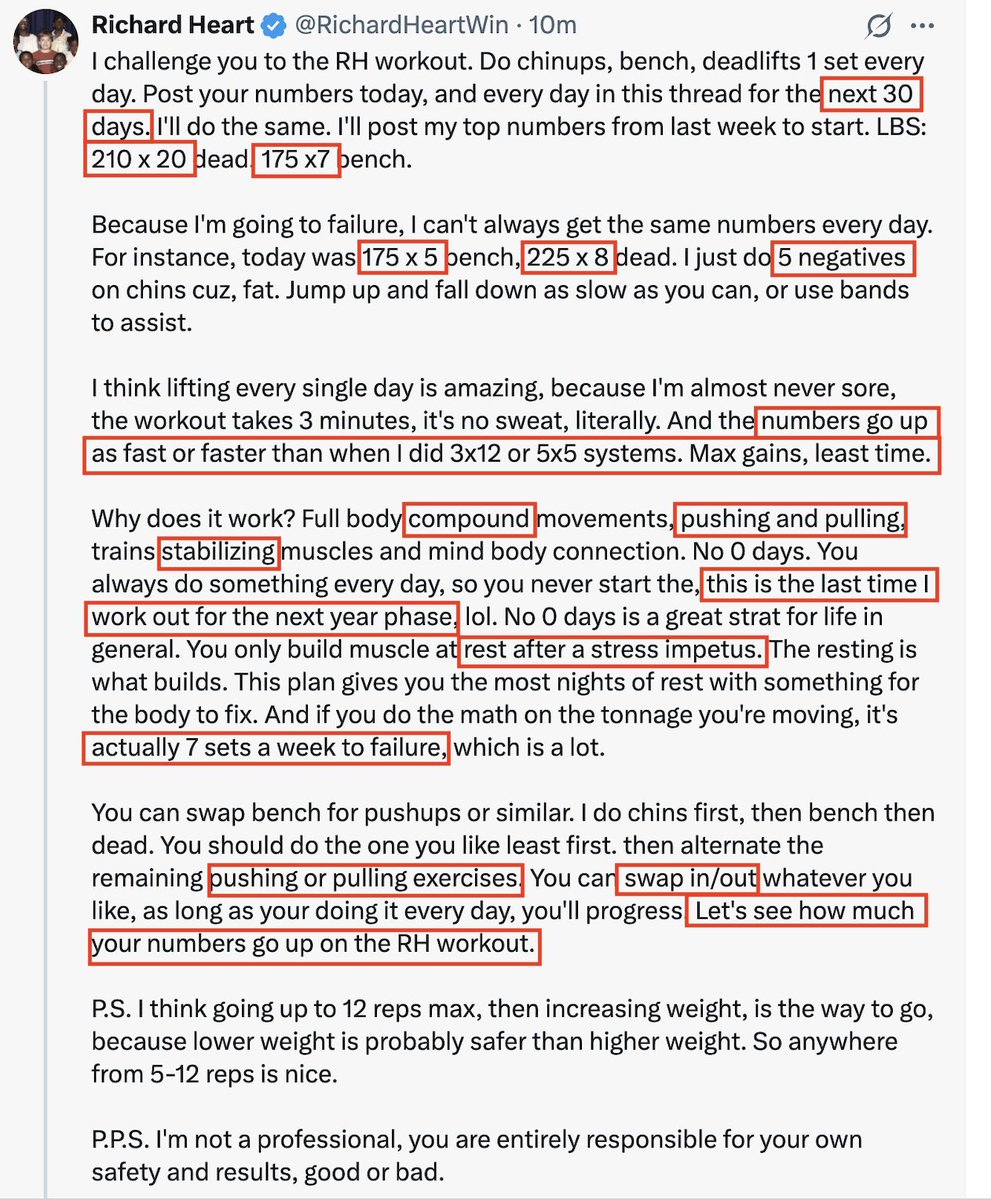 cryptoexclusiv's tweet photo. Richard Heart's Workout = A Hidden Message About pDAI?

What if Richard Heart's workout post contains a subtle message to the #pDAI community?

A thread — Why the "RH Workout" might have more to do with an algorithmic stablecoin than it appears

1/30
"Next 30 days, do 1 set every day. I'll do the same. Let's see how your numbers go up."

Sounds like a normal fitness challenge? Or is it a coded message about peg stabilization through daily community actions?

2/30
"I'll post my top numbers from last week. LBS: 210 x 20 dead, 175 x 7 bench."

Transparency and progress = on-chain metrics and peg tracking? Publishing numbers is essential in #pDAI as well.

3/30
"I can't always get the same numbers every day"

The market is volatile. Just like with $pDAI, results fluctuate. What matters is consistent engagement.

4/30
"Numbers go up as fast or faster than when I did 3x12 or 5x5"

Efficiency: pDAI doesn’t need complex oracles or admin key routines. Just steady community participation.

5/30

"Compound movements, pushing and pulling, stabilizing"

Sounds like DeFi lingo:
Compound = re-staking, vault reinvestment
Pushing/Pulling = swaps
Stabilizing = price mechanism around $1

6/30

"No 0 days. You always do something."

Critical for pDAI: no inactivity. To reach and hold the peg, the community must act daily (swap, LP, burn).

7/30
"This is the last time I work out for the next year phase"

Sounds like a staking metaphor: take action once, then wait. Strategic burning or minting phases, common in DeFi.

8/30

"Rest after a stress impetus. That’s what builds."

Peg recovery logic: after market stress comes rest. That’s when a resilient system stabilizes.

9/30

"7 sets to failure/week"

Intense load = community testing the peg continuously. How long can pDAI resist before failing? Real stress test.

10/30
"Swap in/out whatever you like, as long as you do it every day."

Clearly DeFi language. Arbitrage is the engine behind pDAI. Swapping isn’t optional — it’s fundamental. Daily actions maintain the peg.

11/30

"You are entirely responsible for your own safety and results."
This is pDAI’s core philosophy:
No admin keys
No oracle
No bridge
Just pure community responsibility. Full decentralization.

Conclusion: Richard Heart’s post can be interpreted as a poetic metaphor for pDAI. If you join the challenge, you’re not just training your body — you might be helping stabilize the future of a truly decentralized stablecoin.

If you're part of the 30-day challenge, it doesn't matter if you're lifting weights or LP tokens.

Every day counts.
Every action strengthens the system.
The peg is the goal.
pDAI. Decentralized. Algorithmic. Human-powered.