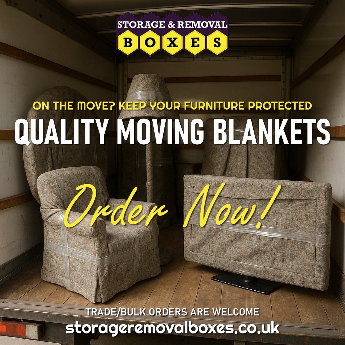 HomeMovingBoxes's tweet image. 📷📷 Protect Your Furniture with Premium Removal Blankets!  Keep your furniture scratch-free and safe during transit with our thick, durable removal blankets StorageRemovalBoxes.co.uk.
📷 For sofas, tables, appliances
📷 For professional movers &amp;amp; DIY relocations
#RemovalBlankets