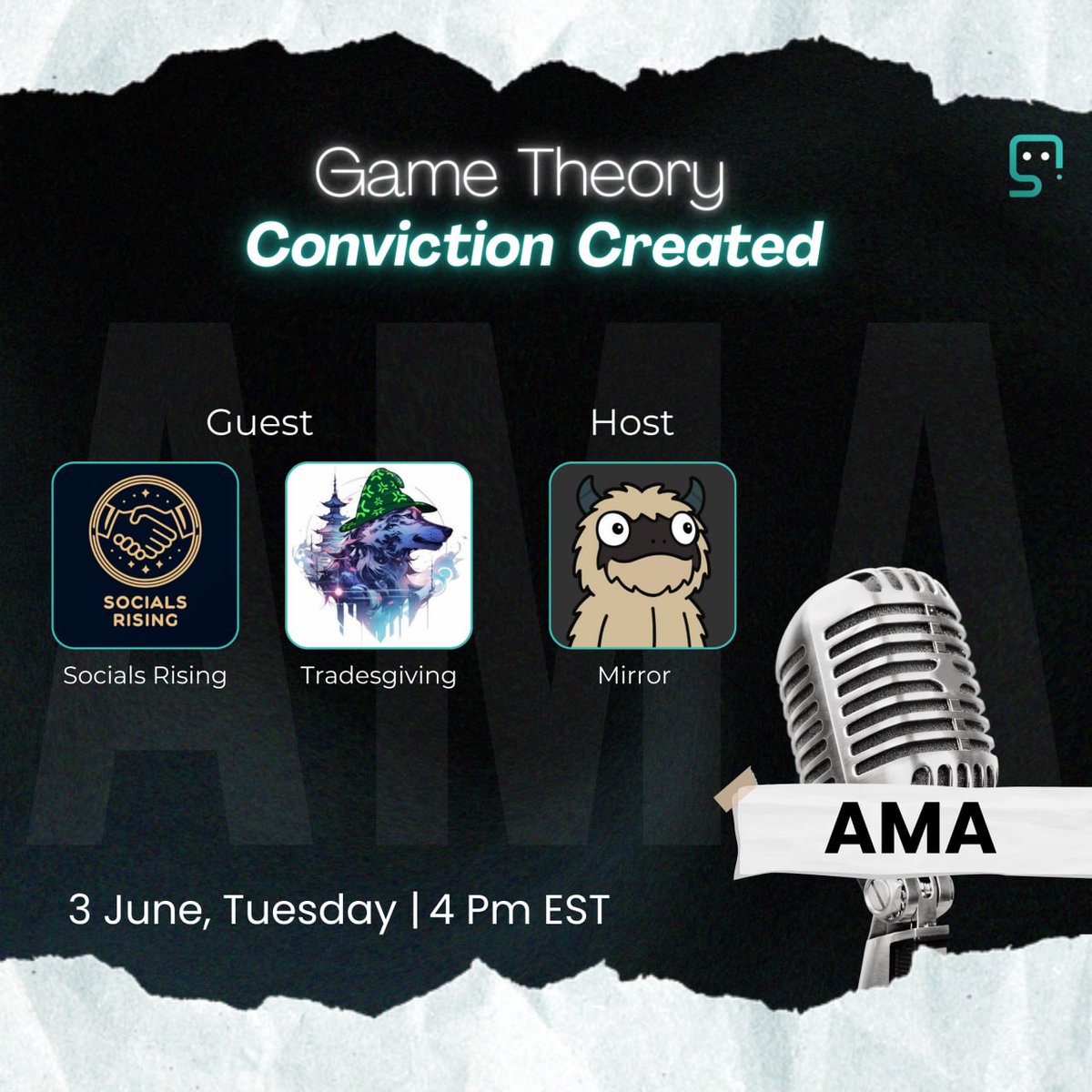 Mirror (@mirror_web3) on Twitter photo The first ever "Conviction Created" Spaces goes live in 12 hours!
I have hosted 50+ founders in the <a href="/GameTheoryWeb3/">Game Theory</a> discord over the last 1.5 years and can't wait to bring it to the public!
Make sure to follow all prompts in the retweeted post for a chance to win an airdrop! The first ever "Conviction Created" Spaces goes live in 12 hours!
I have hosted 50+ founders in the <a href="/GameTheoryWeb3/">Game Theory</a> discord over the last 1.5 years and can't wait to bring it to the public!
Make sure to follow all prompts in the retweeted post for a chance to win an airdrop!