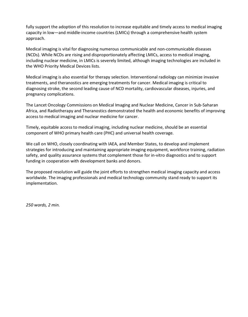 Interventional NeuroRadiology Alicante (@neuroangioa) on Twitter photo Following the lead of #Cameroun <a href="/MinsanteCMR/">MinsanteCameroun</a> and co sponsor countries #WHA78 <a href="/WHO/">World Health Organization (WHO)</a> #ImagingCommission publish a resolution to work on access to imaging in LIMCs #StrengheningMedicalImagingCapacity
with the support of <a href="/ISR_Radiology/">ISR Radiology</a> and <a href="/WFNMB_/">WFNMB</a> to which also now <a href="/SERAM_RX/">SERAM - Sociedad Española de Radiología Médica</a> - Following the lead of #Cameroun <a href="/MinsanteCMR/">MinsanteCameroun</a> and co sponsor countries #WHA78 <a href="/WHO/">World Health Organization (WHO)</a> #ImagingCommission publish a resolution to work on access to imaging in LIMCs #StrengheningMedicalImagingCapacity
with the support of <a href="/ISR_Radiology/">ISR Radiology</a> and <a href="/WFNMB_/">WFNMB</a> to which also now <a href="/SERAM_RX/">SERAM - Sociedad Española de Radiología Médica</a> -