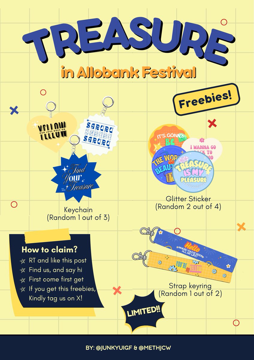 Retweet and like are really appreciated♡ 
ʚ Freebies Allobank Festival - Day 2 ɞ
By <a href="/junkyuigf/">𝕖𝕣𝕣𝕣❤️‍🔥</a> &amp; @methjcw 

📍 Istora, Senayan
🗓️ June 22, 2025 
⏰ TBA
🚨 SUPER LIMITED‼️

⭑For TEUME ONLY
⭑Do not throw or sell it

See you, Teume!
#AlloBankFestival2025 #TREASURE