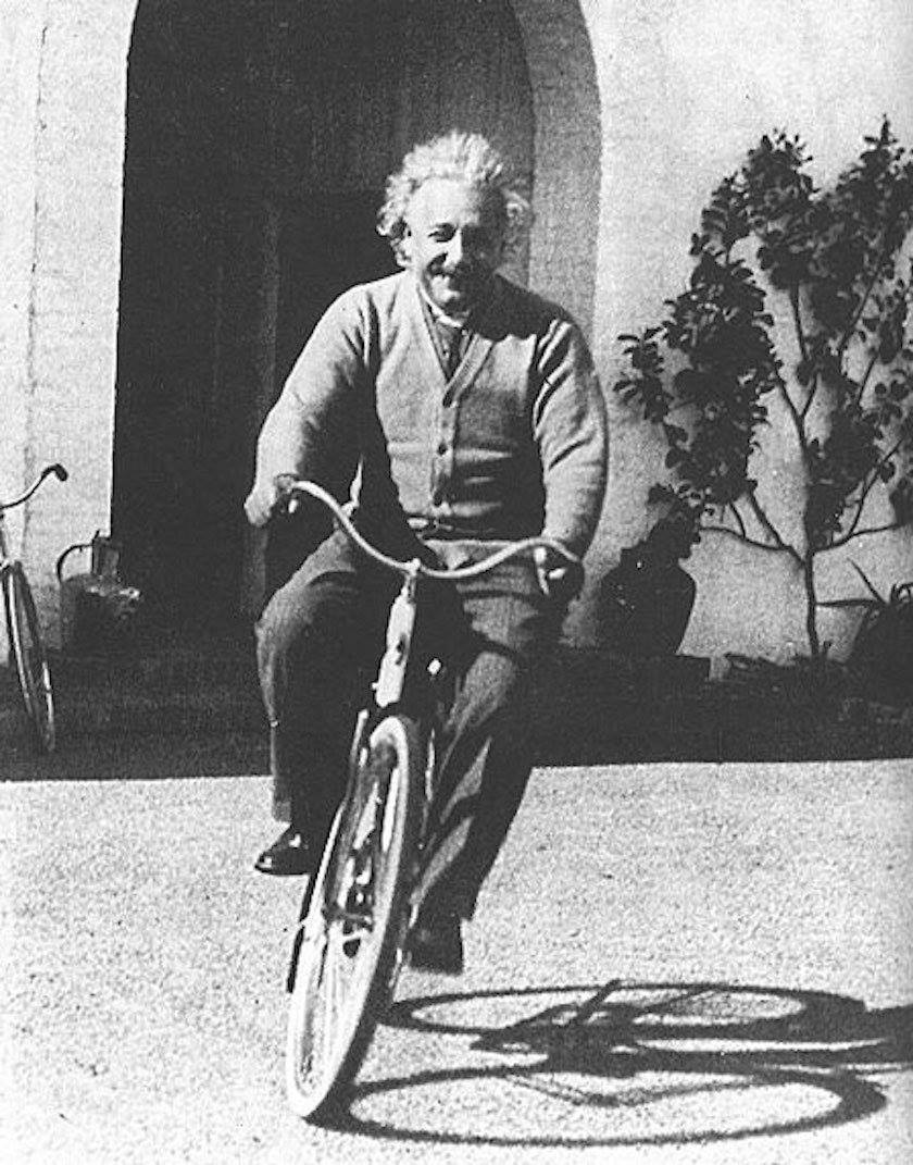 The Nobel Prize (@nobelprize) on Twitter photo “Life is like riding a bicycle. To keep your balance, you must keep moving.”
<a href="/AlbertEinstein/">Albert Einstein</a>'s life advice in a letter to his son Eduard on 5 February 1930. In the picture, Einstein is riding a bicycle in Santa Barbara, USA in 1933.
#WorldBicycleDay “Life is like riding a bicycle. To keep your balance, you must keep moving.”
<a href="/AlbertEinstein/">Albert Einstein</a>'s life advice in a letter to his son Eduard on 5 February 1930. In the picture, Einstein is riding a bicycle in Santa Barbara, USA in 1933.
#WorldBicycleDay
