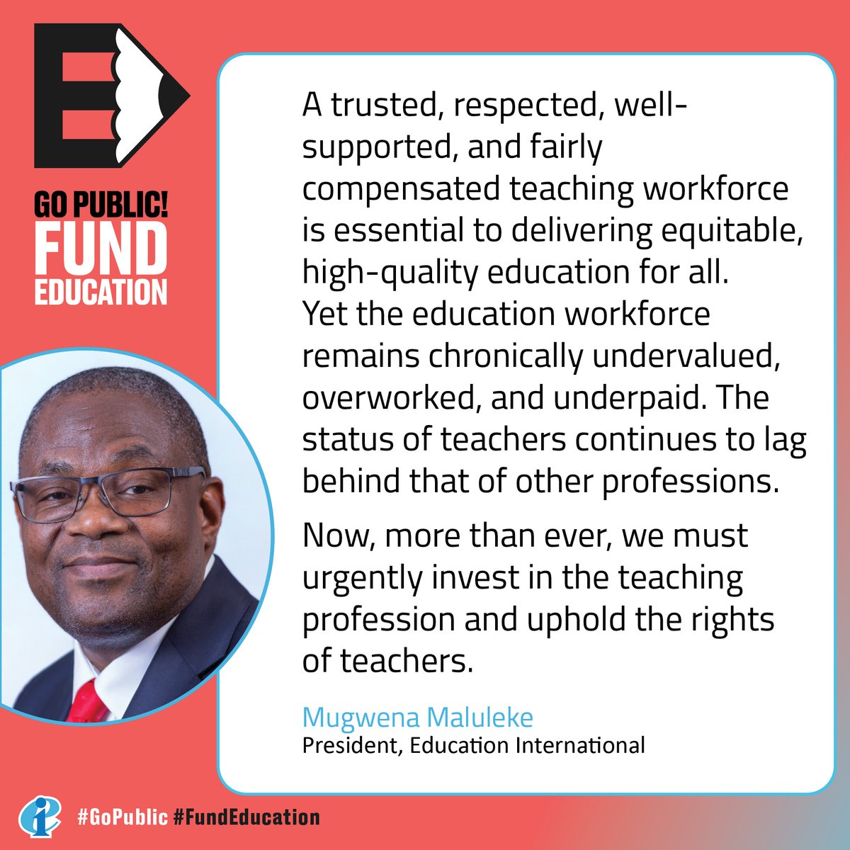 Education International (@eduint) on Twitter photo Our President <a href="/MugwenaMaluleke/">Mugwena Maluleke</a> is the spokesperson of the Workers' Group at the #ILC2025, responding to the report of the joint <a href="/ilo/">International Labour Organization</a>-<a href="/UNESCO/">UNESCO 🏛️ #Education #Sciences #Culture 🇺🇳</a> Committee of Experts on the Application of the Recommendations concerning Teaching Personnel.
#GoPublic #FundEducation
🧵👇🏾 Our President <a href="/MugwenaMaluleke/">Mugwena Maluleke</a> is the spokesperson of the Workers' Group at the #ILC2025, responding to the report of the joint <a href="/ilo/">International Labour Organization</a>-<a href="/UNESCO/">UNESCO 🏛️ #Education #Sciences #Culture 🇺🇳</a> Committee of Experts on the Application of the Recommendations concerning Teaching Personnel.
#GoPublic #FundEducation
🧵👇🏾