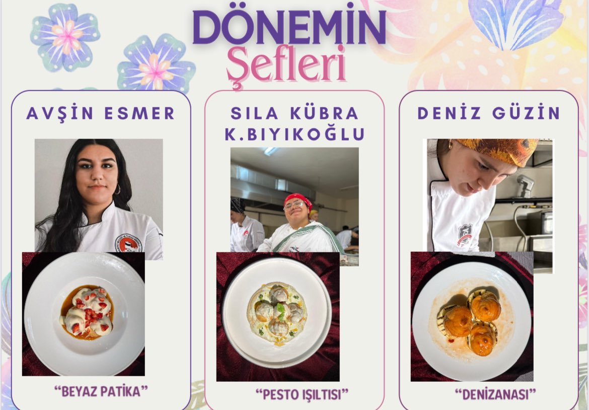 Yiyecek İçecek Hizmetleri Alanı 2024-2025 2. Dönem Şeflerimiz ve Ürünleri

Kızlarımızı özverili çalışmalarından dolayı tebrik ediyoruz🤗