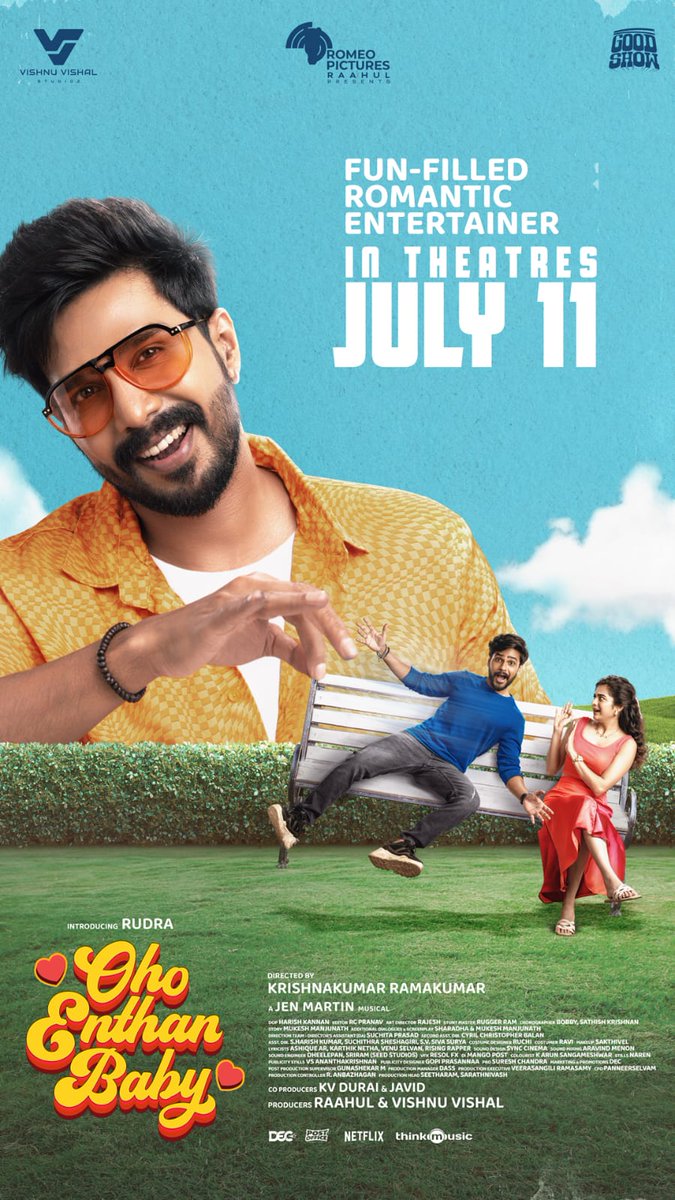 FreeTime (@freetimeoff) on Twitter photo A Fun Filled Romantic Entertainer <a href="/TheActorRudra/">Rudra</a> <a href="/mipalkar/">Mithila Palkar</a>'s #OhoEnthanBaby is set to hit the theatres on July 11th!
First Glimpse Link ▶️ bavanmedia.blogspot.com/2025/06/oho-en…
#OEB
#OEBfromJuly11
Produced by - <a href="/VVStudioz/">Vishnu Vishal Studioz</a>
<a href="/Romeopictures_/">Romeo Pictures</a>
Directed by <a href="/Krishnakum25249/">Krishnakumar Ramakumar</a>. A Fun Filled Romantic Entertainer <a href="/TheActorRudra/">Rudra</a> <a href="/mipalkar/">Mithila Palkar</a>'s #OhoEnthanBaby is set to hit the theatres on July 11th!
First Glimpse Link ▶️ bavanmedia.blogspot.com/2025/06/oho-en…
#OEB
#OEBfromJuly11
Produced by - <a href="/VVStudioz/">Vishnu Vishal Studioz</a>
<a href="/Romeopictures_/">Romeo Pictures</a>
Directed by <a href="/Krishnakum25249/">Krishnakumar Ramakumar</a>.