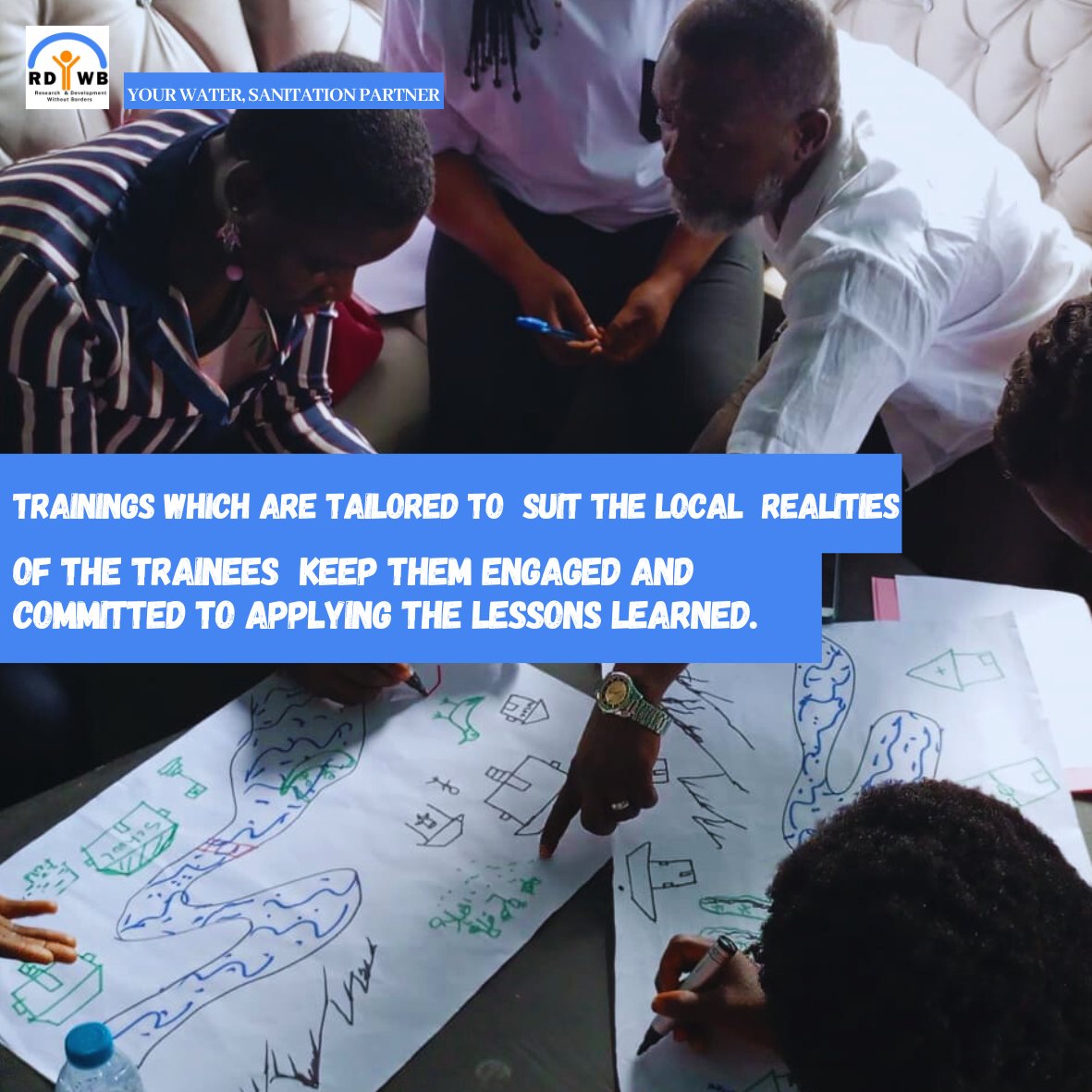 RDWB_Cameroon's tweet photo. P**ping is necessary for the human system. But how and where we P**p matters!🚽💦 We just completed a training on Community WASH promotion in Idenau which laid emphasis on the dangers of open defecation to community members.
#WASHInIdenau #RDWBIdenau #WASH4All
@cawst @UNICEF https://t.co/PjFZFiZKt4
