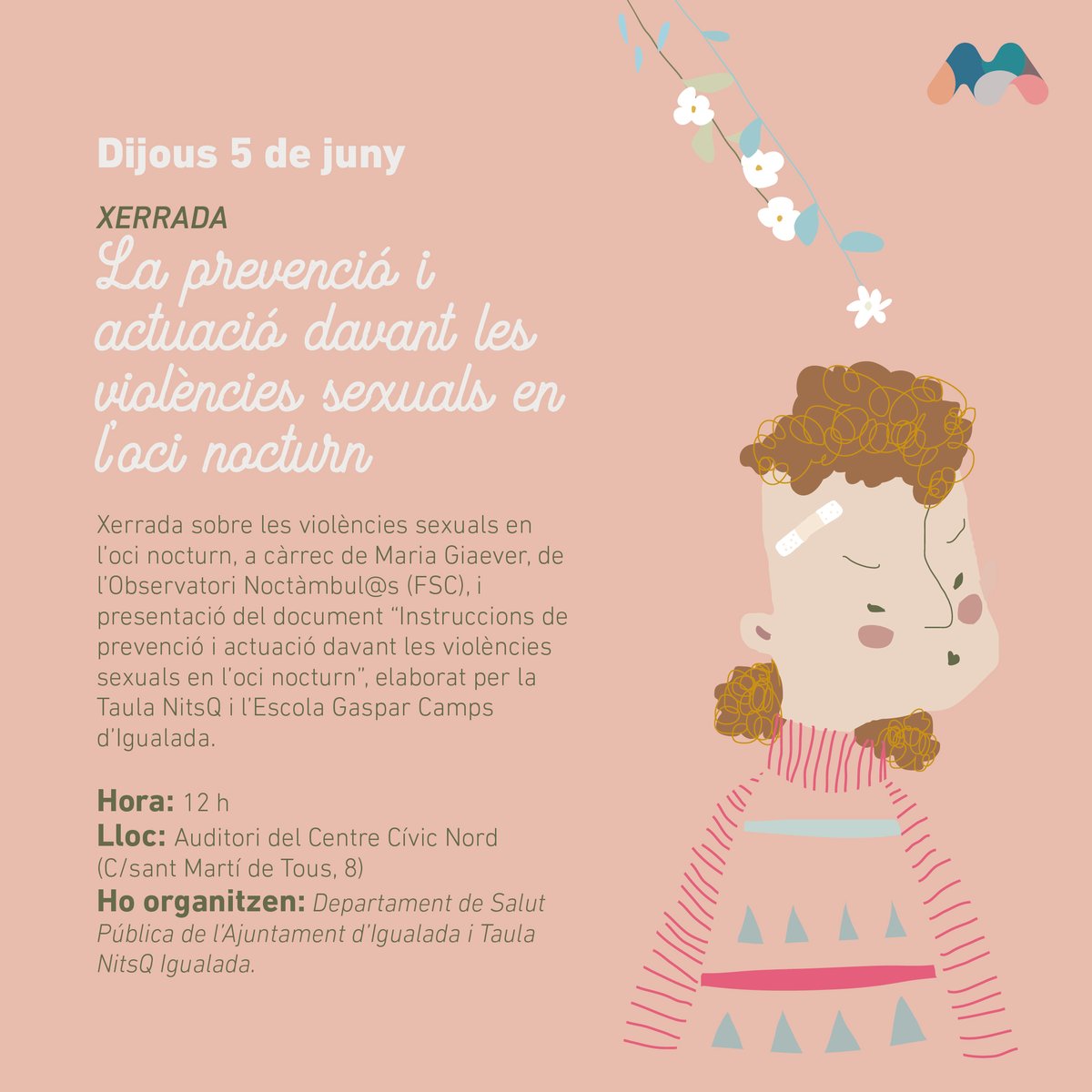 🟣Participem en el cicle de tallers i xerrades al voltant del Dia Internacional d'Acció per la Salut de les Dones amb una xerrada sobre les violències sexuals en l’oci nocturn el dijous 5 de juny a Igualada.