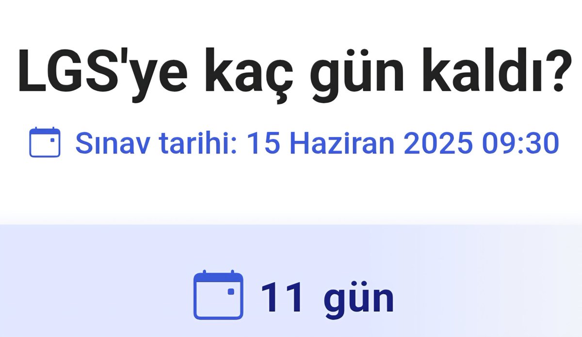 Az kaldı sabredin 15 Hazıran dan sonra kimse size al şu soruyu çöz demeyecek..."Elbette her zorlukla beraber bir kolaylık vardır."(İnşirah süresi 6.ayet)
#LGS2025