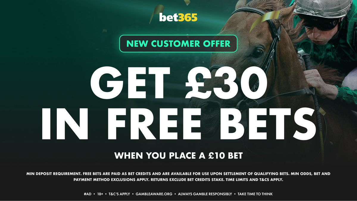 Get £30 in FREE BETS to use on our racing tips this evening!

Bet £10 Get £30 👉🏻 bit.ly/365Place30

#ad 18+ New customers T&amp;Cs BeGambleAware