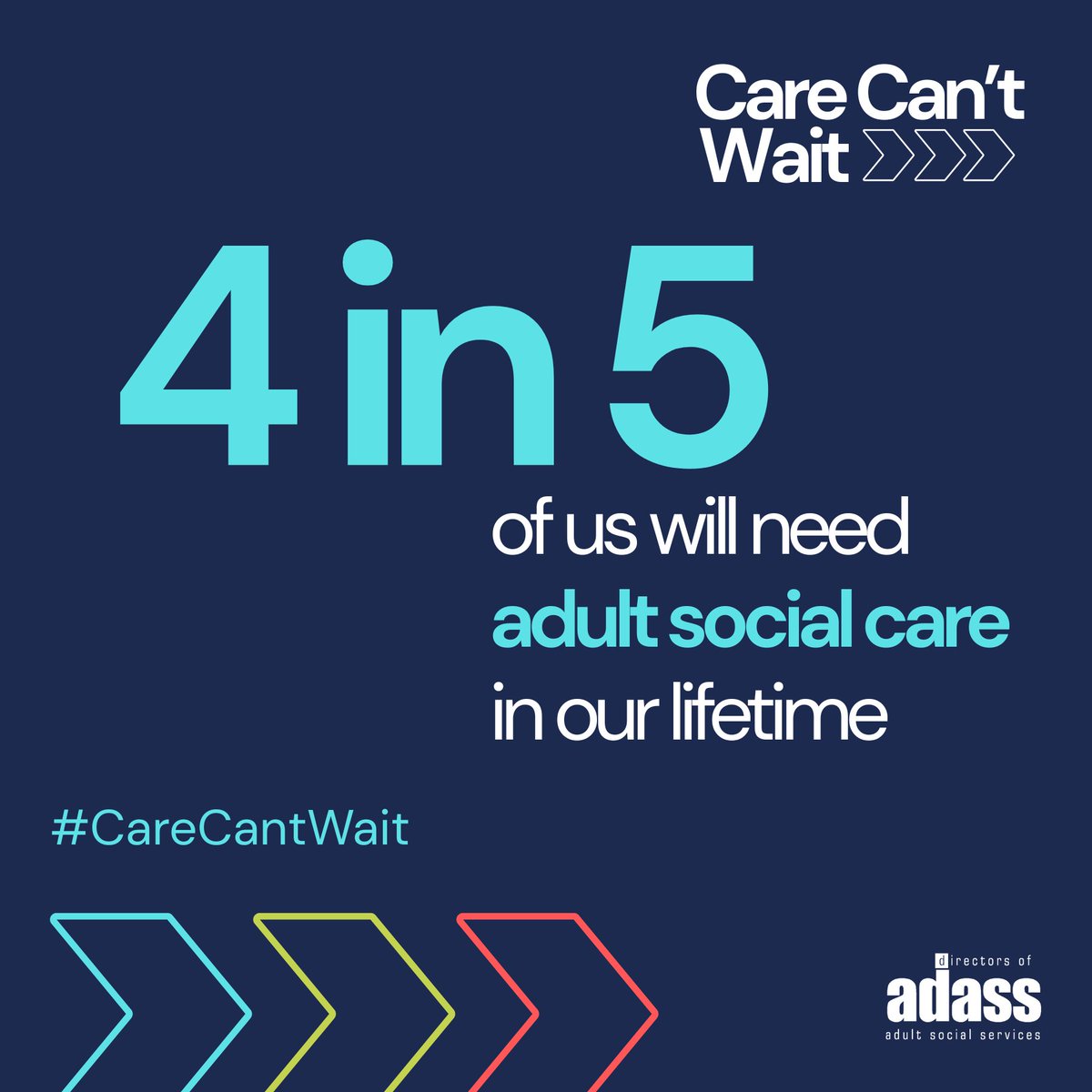 We’re supporting <a href="/1adass/">ADASS</a>’s new campaign #CareCantWait, raising awareness of good quality adult #socialcare &amp; building the case for improvement &amp; investment so that care &amp; support can work for all of us, when we need it. For more info go to adass.org.uk/care-cant-wait