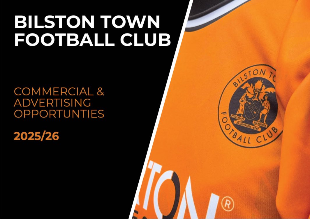 BilstonTownFC's tweet photo. Our new Commercial & Advertising Opportunities brochure is now available via email. 

If you want to receive an electronic copy then please email me at: 

commercial@bilstontown.co.uk

As the club grows so there are more opportunities for companies and small businesses to get involved with the club.