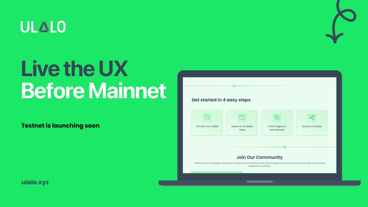 ulalo_io's tweet image. 🧪  ULALO Testnet is a real experience - with real user flows.

Claim, vote, transact, refer.
All live soon.
Are you on the list?

🌐 ulalo.xyz

#UXFirst #CryptoTesting