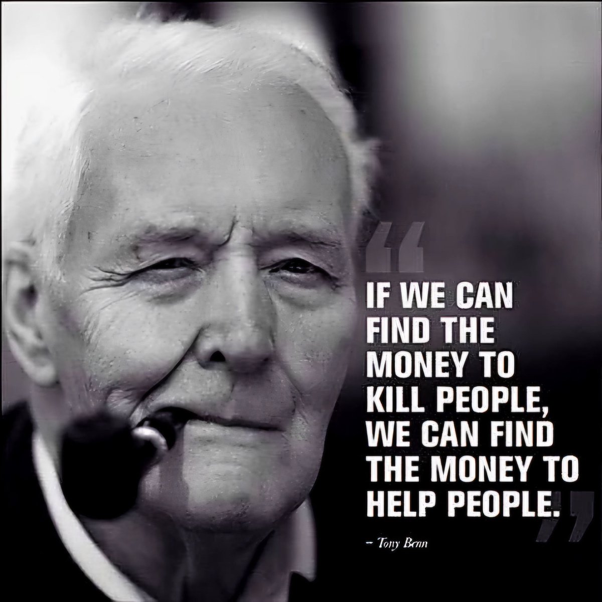 As billions are being spent on new nuclear weapons, while support for disabled people and pensioners is being slashed and so many children are growing up in poverty, let's remember the powerful words of Tony Benn: