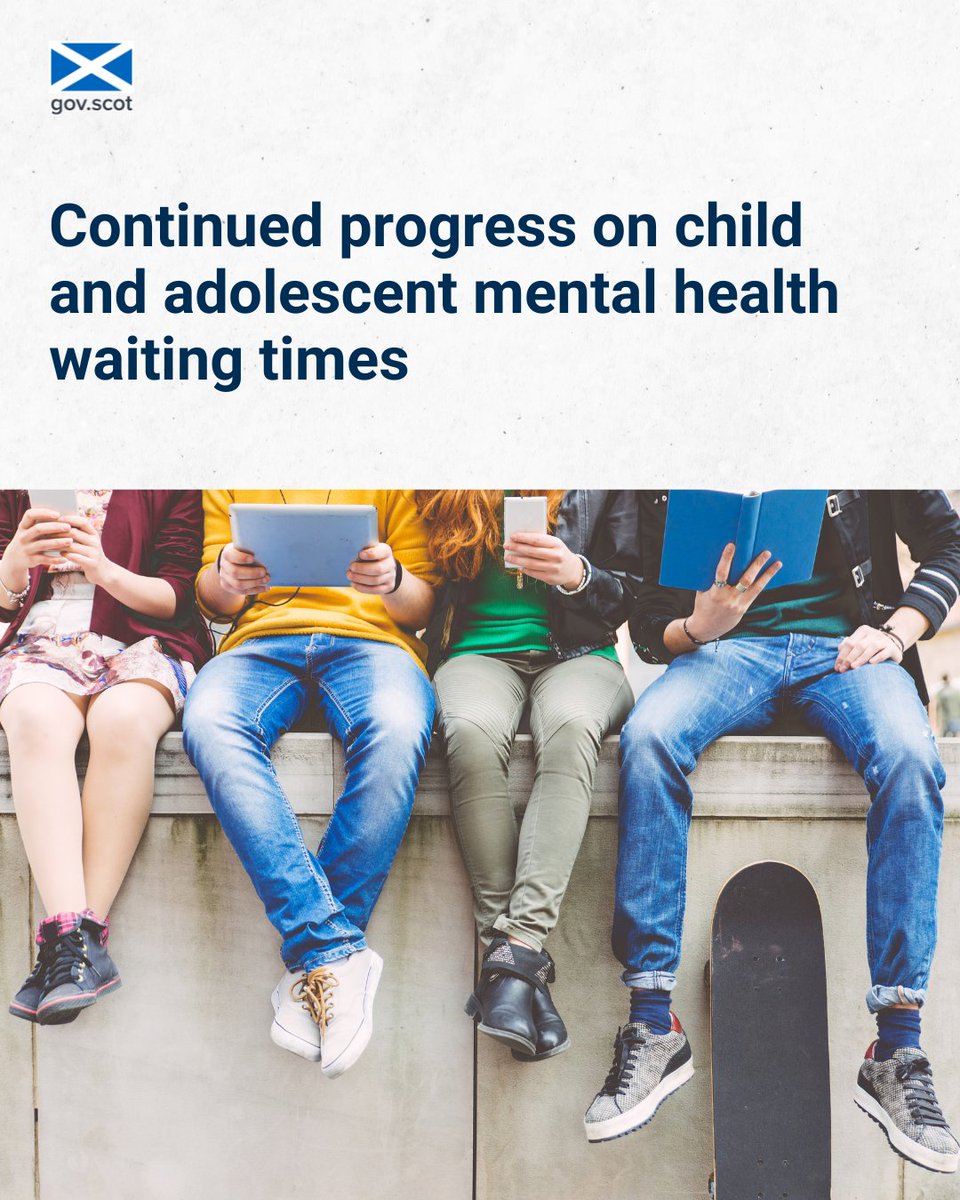 Scot Gov Health (@scotgovhealth) on Twitter photo Latest <a href="/P_H_S_Official/">Public Health Scotland</a> stats show 91.6% of children and young people referred to CAMHS were seen within 18 weeks - the national standard is 90%. The figure is an increase from 90.6% for the previous quarter and from 86% for the same quarter in 2024.
➡️ gov.scot/news/continued… Latest <a href="/P_H_S_Official/">Public Health Scotland</a> stats show 91.6% of children and young people referred to CAMHS were seen within 18 weeks - the national standard is 90%. The figure is an increase from 90.6% for the previous quarter and from 86% for the same quarter in 2024.
➡️ gov.scot/news/continued…