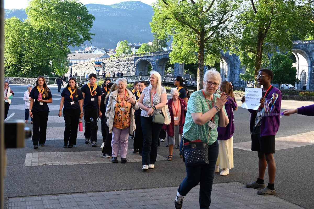 St Edmund Campion Catholic School (@stedcamp) on Twitter photo A selection of photos taken of our final official duty in Lourdes, welcoming pilgrims to our closing Friday Mass.
Centred on the theme of Hope - the root of this year’s Jubilee - we greeted everyone with a display of bubbles and inspirational quotes.
Thank you <a href="/RCBirmingham/">RC Birmingham</a>. A selection of photos taken of our final official duty in Lourdes, welcoming pilgrims to our closing Friday Mass.
Centred on the theme of Hope - the root of this year’s Jubilee - we greeted everyone with a display of bubbles and inspirational quotes.
Thank you <a href="/RCBirmingham/">RC Birmingham</a>.